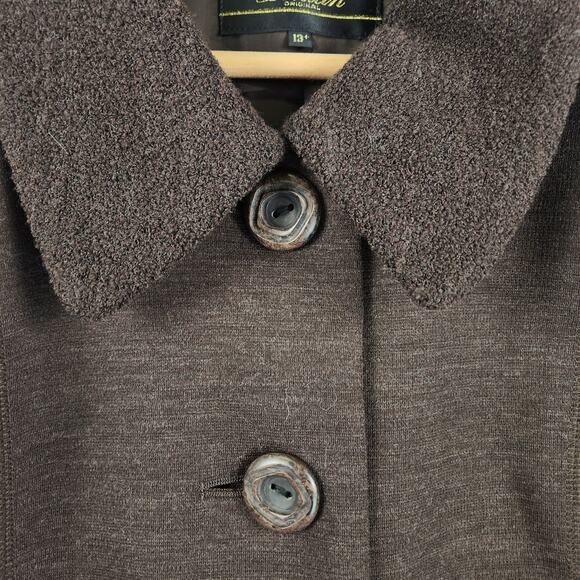 Leilian Original Japanese Designer Wool Jacket Women’s SZ LG Chocolate Brown EUC - Picture 6 of 16